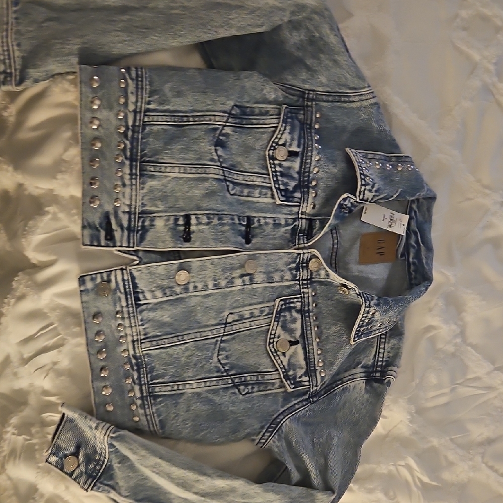 GAP Light Blue Studded Jacket